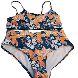 Y2K Party pool tropical print Swimsuit